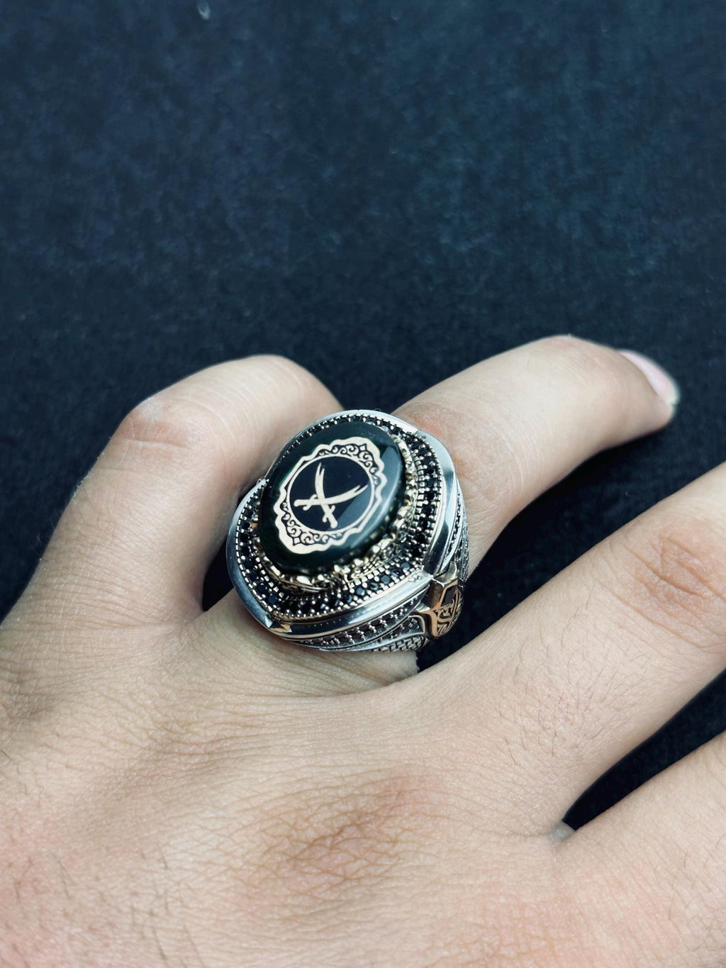 Sterling Silver Ring: Islamic Zulfiqar Sword Design (Handmade Men’s Jewelry)