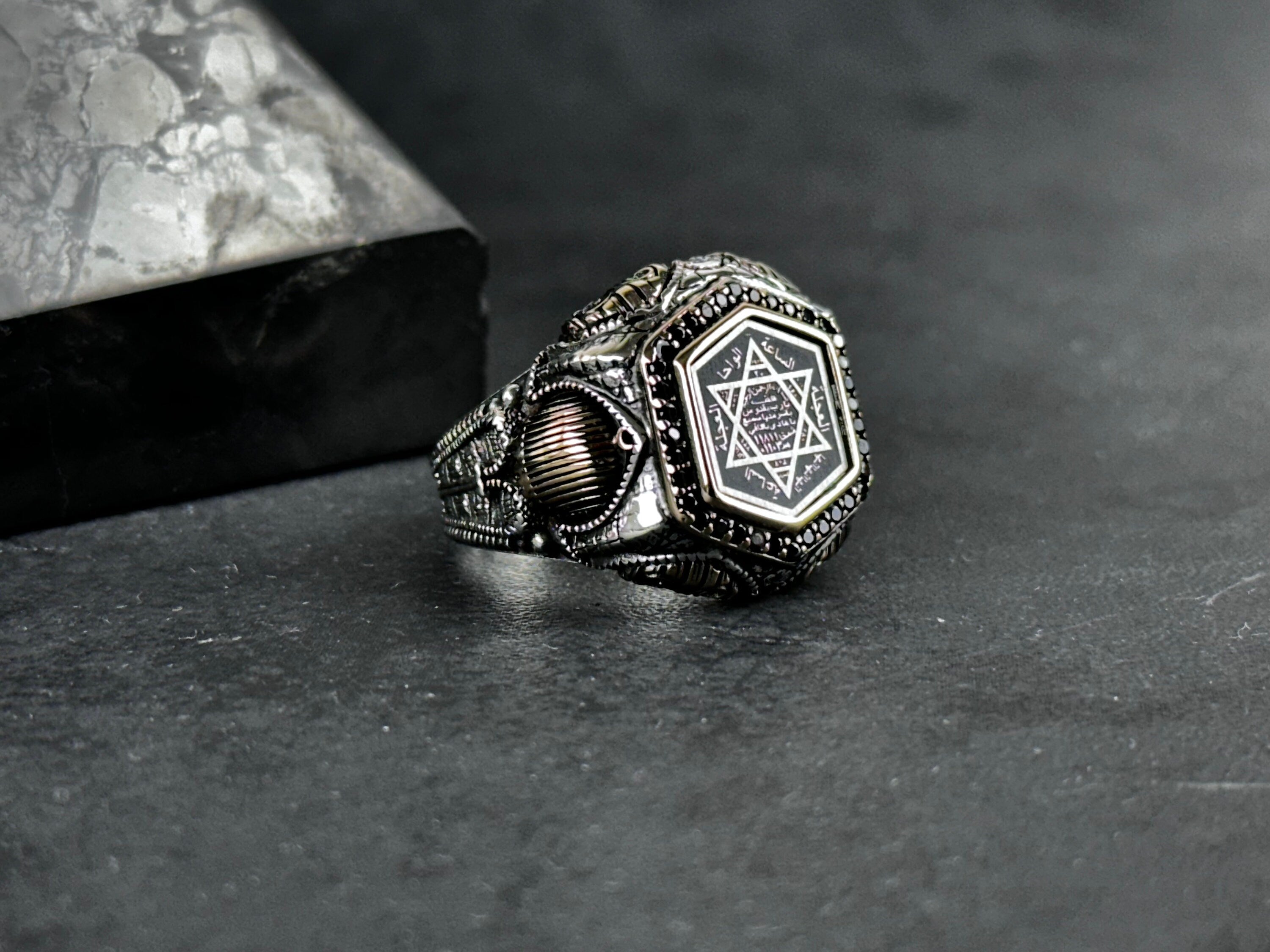 Sterling Silver Ring: Solomon King Design - Handmade Statement Jewelry