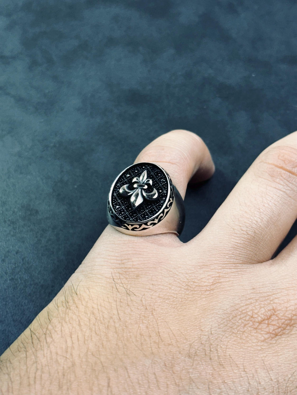 Iris Flower Ring: Sterling Silver Handmade - Dainty Statement Piece
