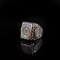 Islamic Sterling Silver Ring, Seal of Solomon Design (Men's Size)