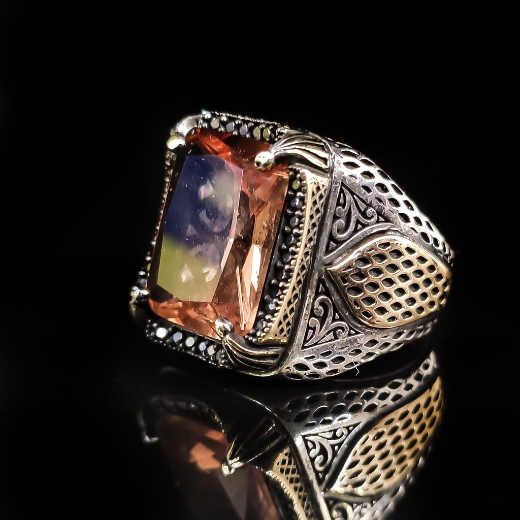 Sultanit Gemstone Ring: Sterling Silver Ottoman Design