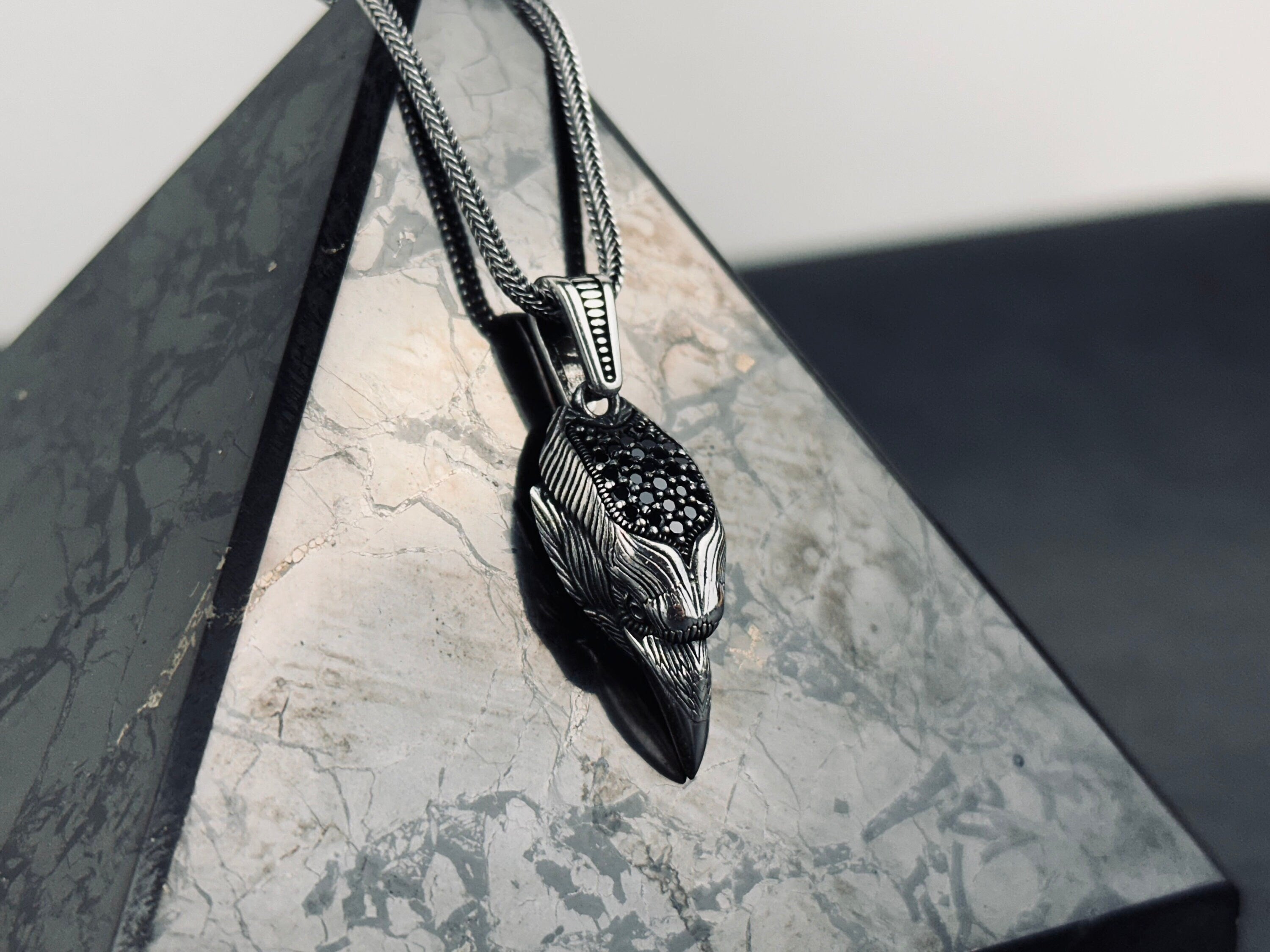 Eagle Pendant Necklace: Sterling Silver Native American Style (Multiple Lengths)