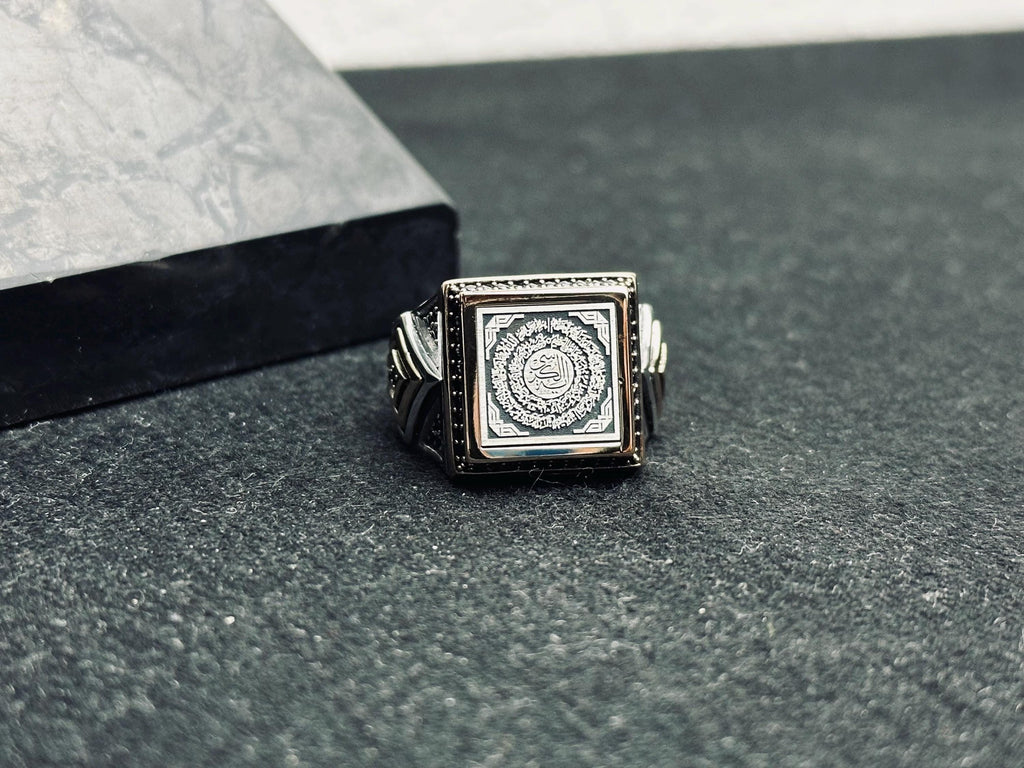 Arabic Ayat Ring: Vintage Sterling Silver - Handmade Calligraphy