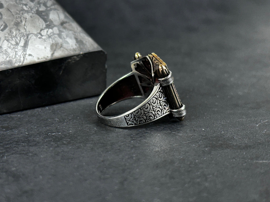Seal of Solomon Sterling Silver Ring - Spiritual Protection Design