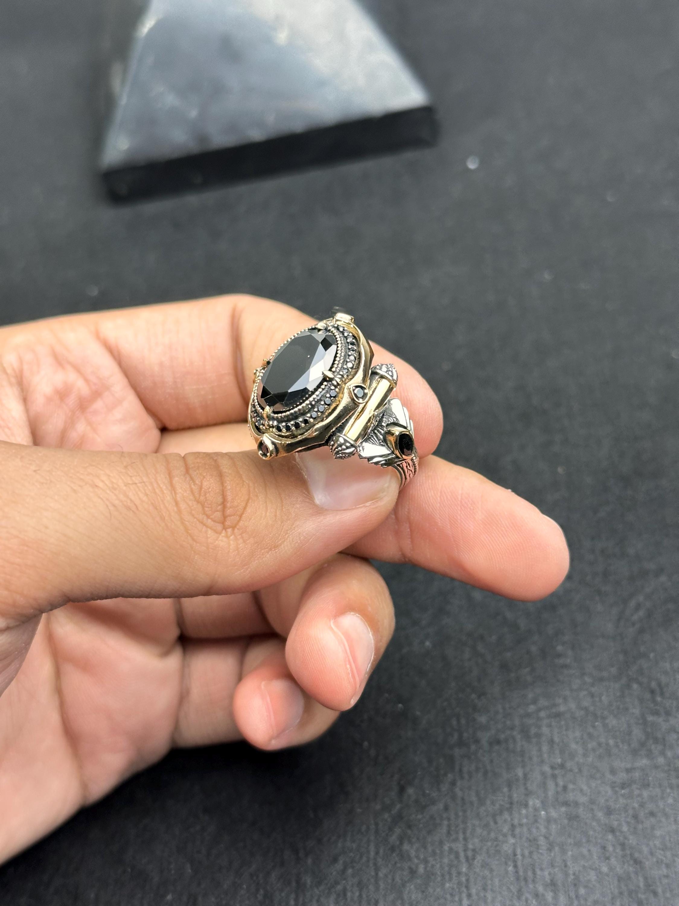Sterling Silver Oval Ring: Handmade with Shiny CZ Stone