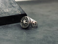 Sterling Silver Compass Ring: Handmade North Star Band