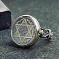Solomon Seal Ring: Sterling Silver Islamic Talisman - Handmade Design