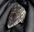 Silver Seal of Solomon Ring, Zihgir Style (Handmade, 925 Sterling)