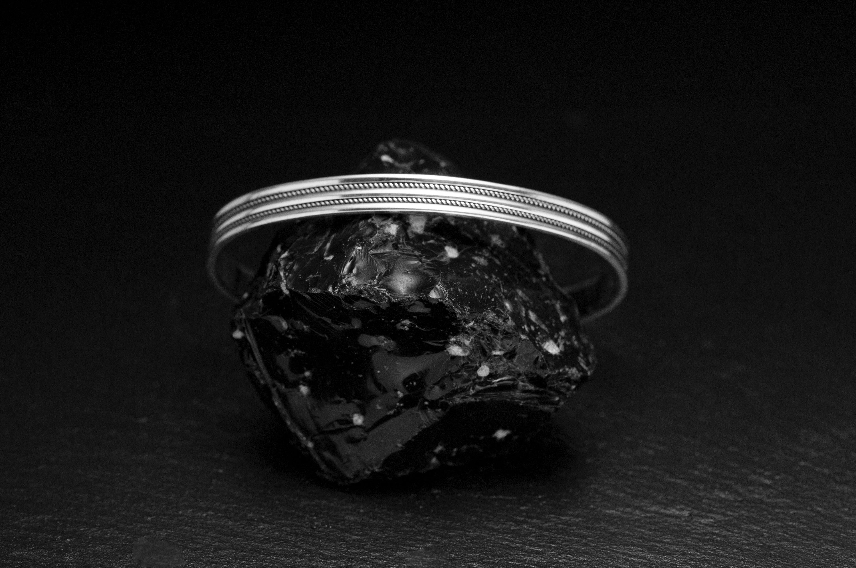 Engraved Silver Cuff Bracelet: Handmade Sterling - Gift Box Included