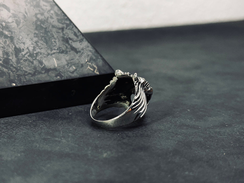 Leo Lion Signet Ring - Sterling Silver Handmade Design