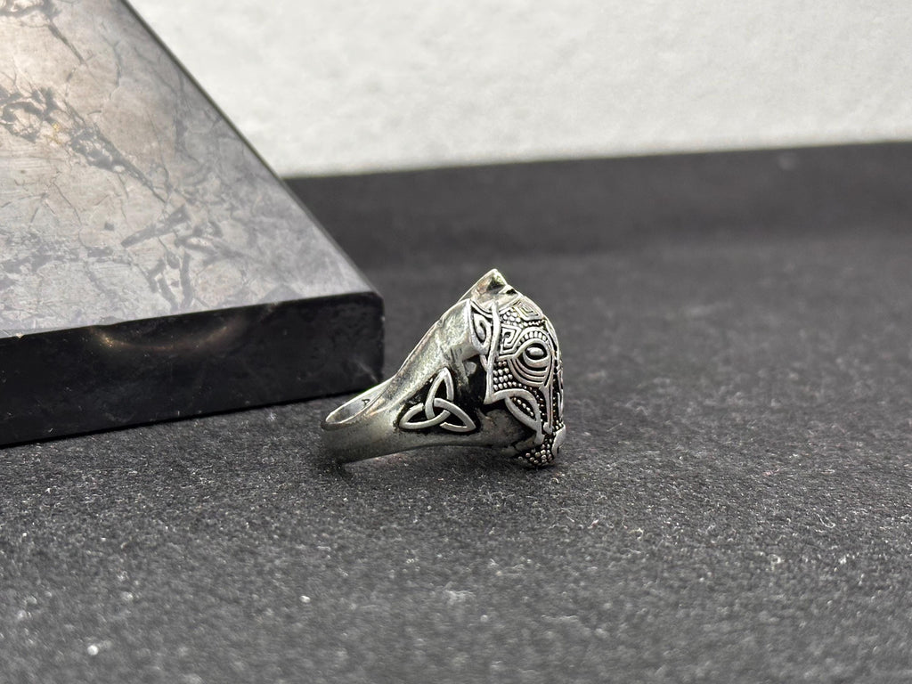 Viking Fenrir Ring: Nordic Wolf Jewelry (Sterling Silver, Handmade)