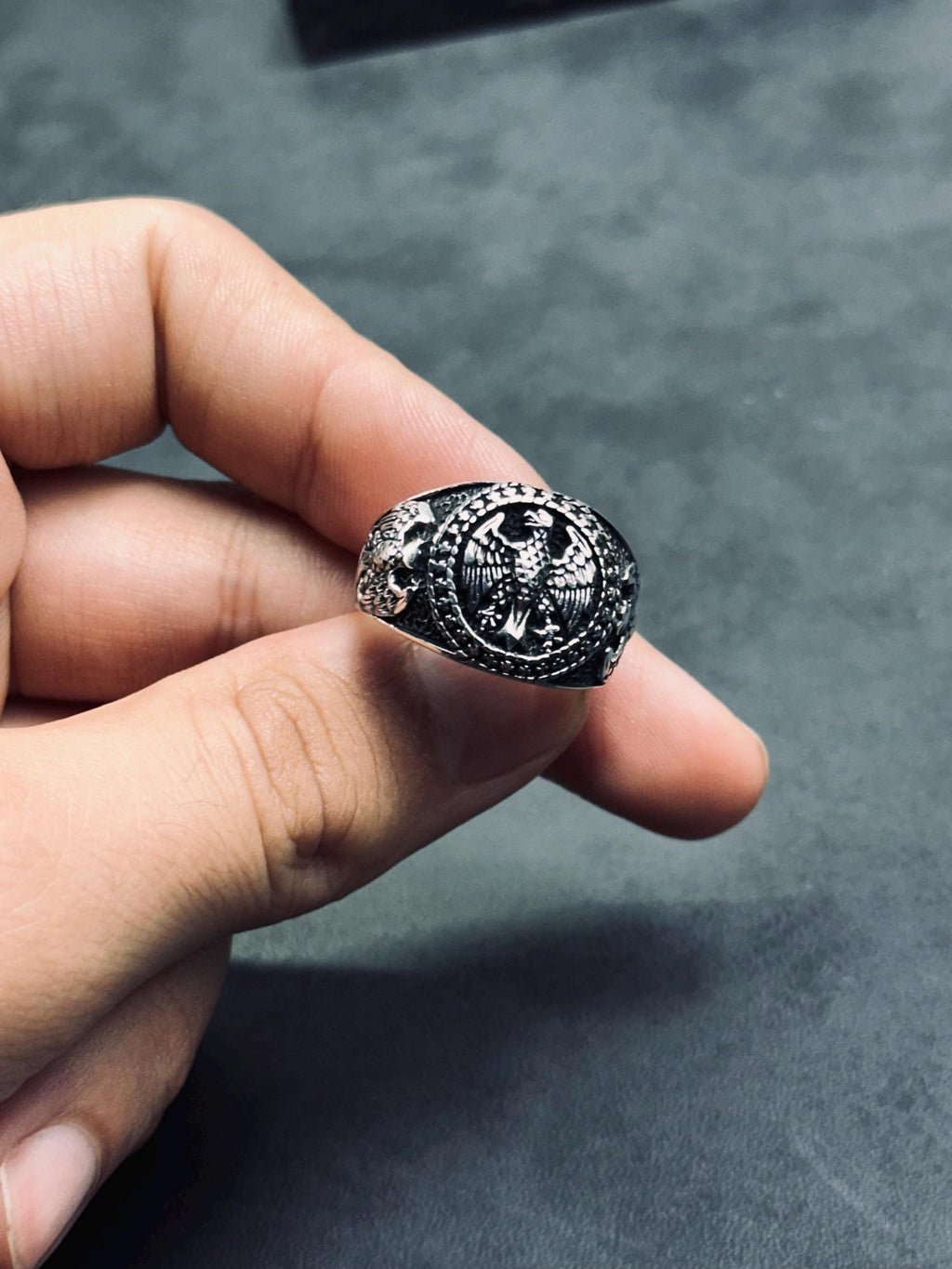 Raven Signet Ring: Sterling Silver Viking Jewelry (Handmade)