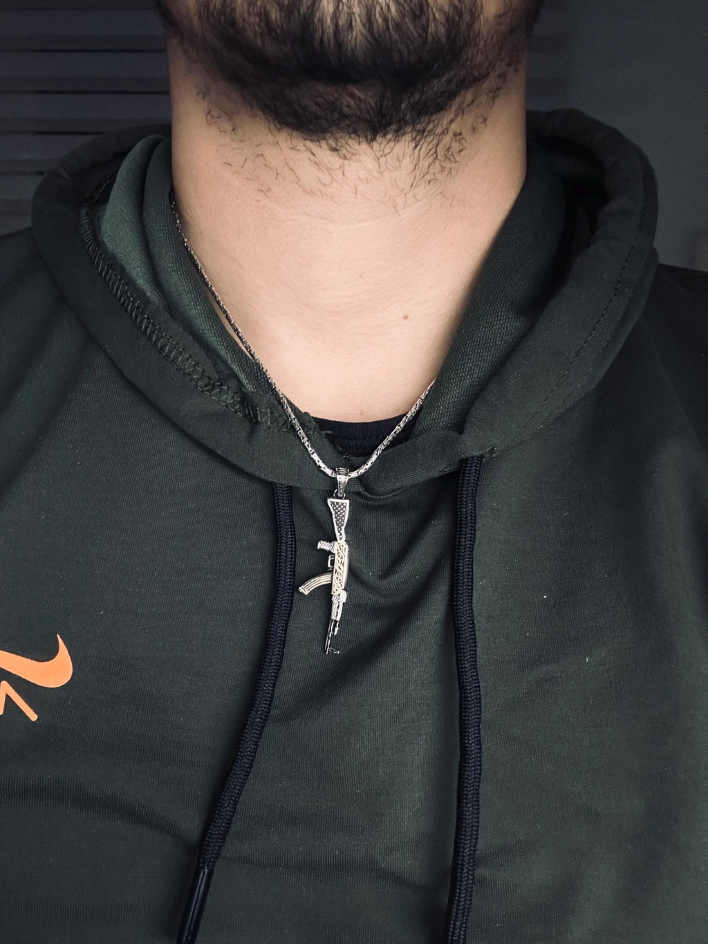 AK47 Pendant Necklace: Bold Sterling Silver (Men's Statement Jewelry)