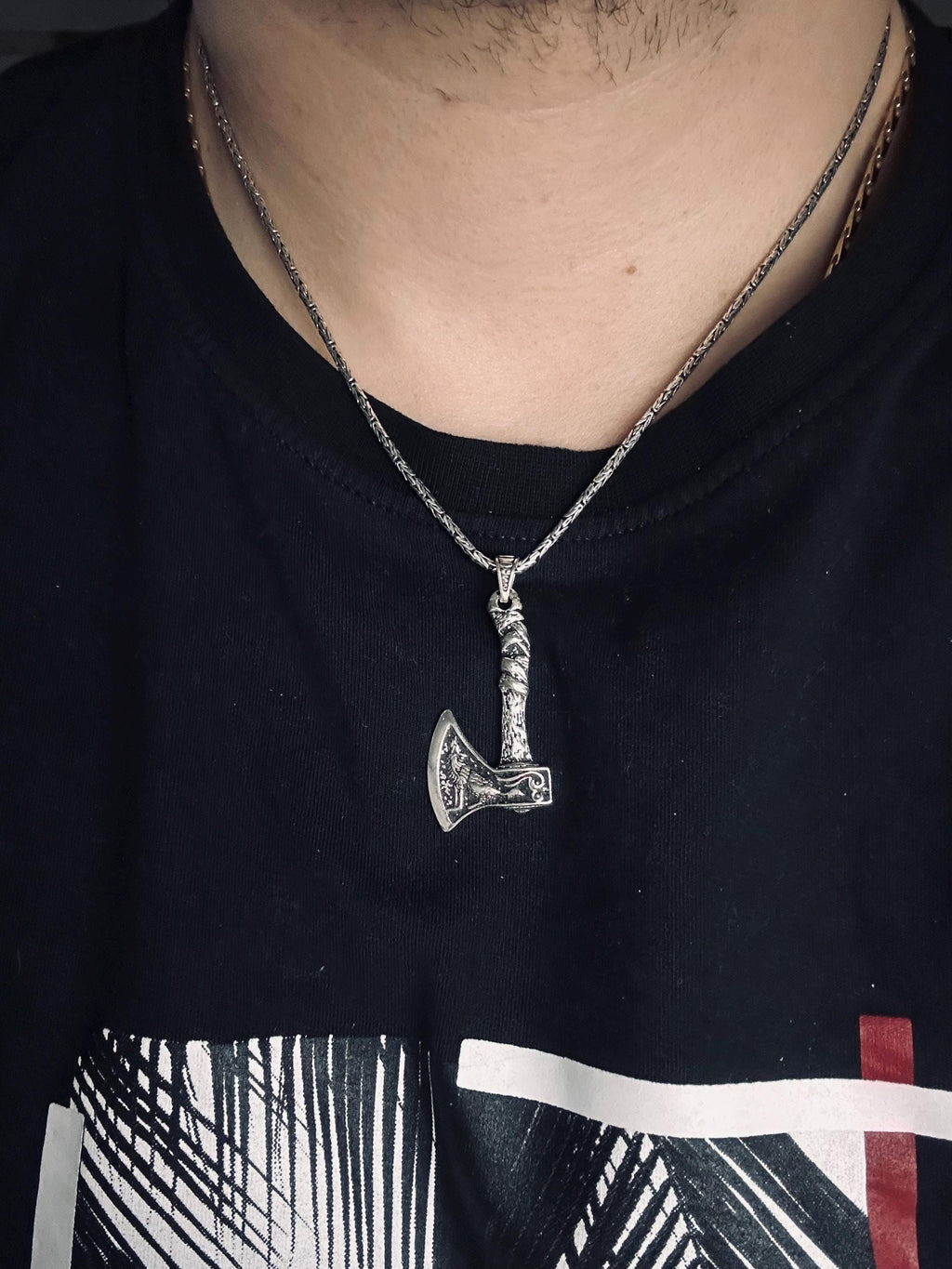 Sterling Silver Axe Pendant: Lumberjack, Fireman, Arborist Jewelry