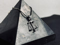 Libra Zodiac Necklace, Sterling Silver Minimalist Pendant (Adjustable Chain)