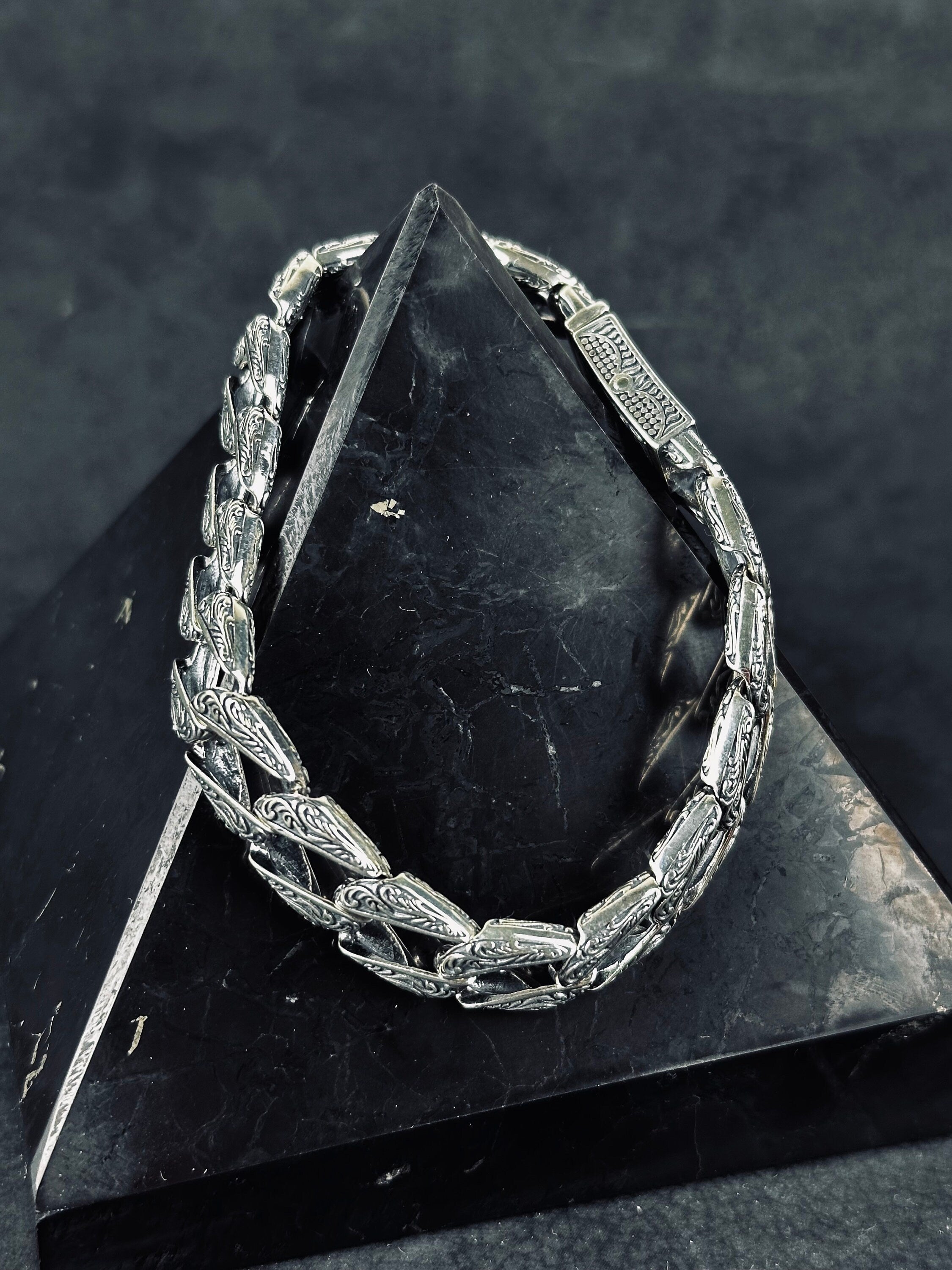 Sterling Silver Chain Bracelet: Handmade, Removable Design