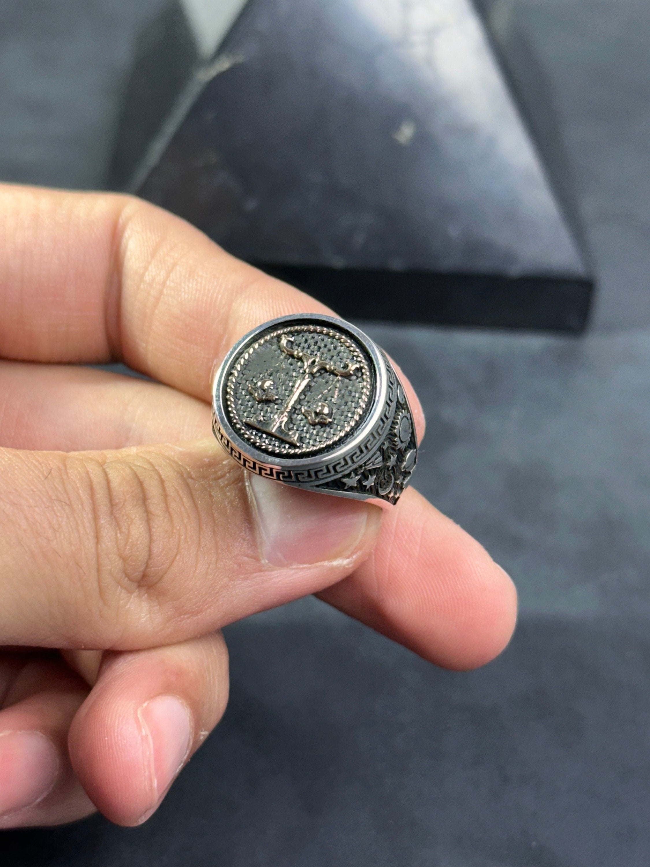 Libra Ring: Sterling Silver Astrology Jewelry (Zodiac Sign, Dainty)