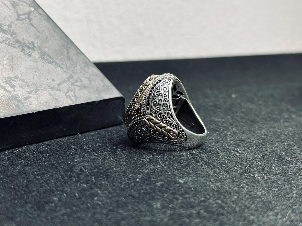 Mystic Sterling Silver Ring, Seal of Solomon Hexagram (Unisex)