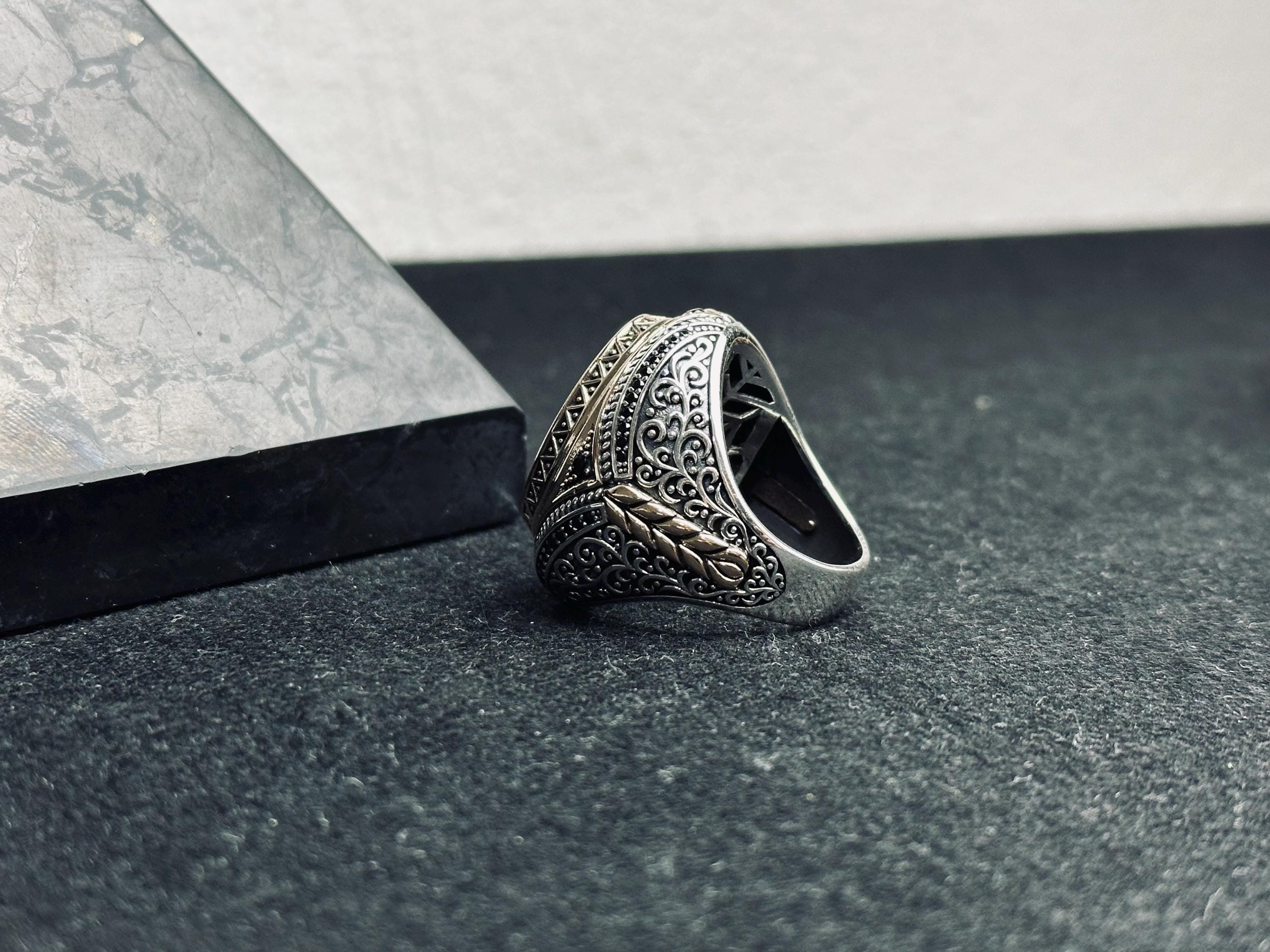 Mystic Sterling Silver Ring, Seal of Solomon Hexagram (Unisex)