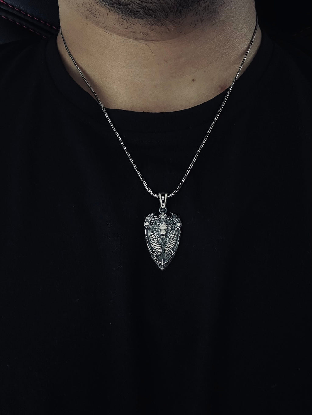 Silver Lion Necklace - Elegant Animal Charm Pendant