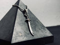Silver Zulfiqar Sword Necklace: Islamic Design (Handmade, Zircon Accent)